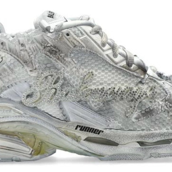 Balenciaga Shoes - Balenciaga Runner Sneakers big glitter logo shoes platform flats unisex